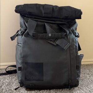 WANDRD Black Leather Camera Backpack. Weather Resistant-few signs of wear